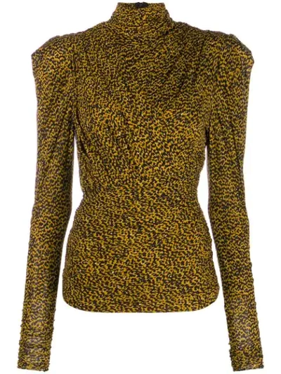 Shop Isabel Marant Jalford Blouse In Yellow