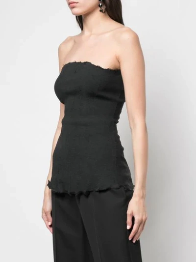 Shop Marc Le Bihan Strapless Top In Black