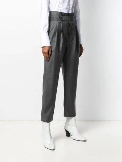 Shop Brunello Cucinelli High-waisted Trousers In Grey