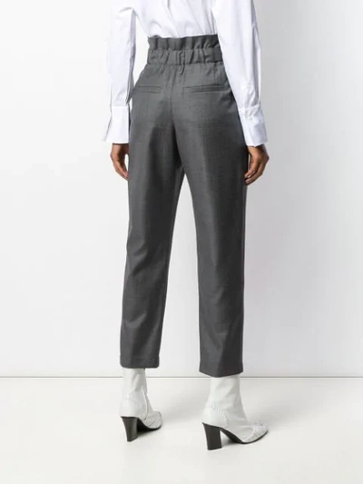 Shop Brunello Cucinelli High-waisted Trousers In Grey