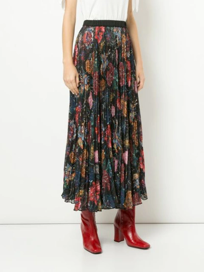 Shop Romance Was Born Wildflower Pleat Skirt - Multicolour