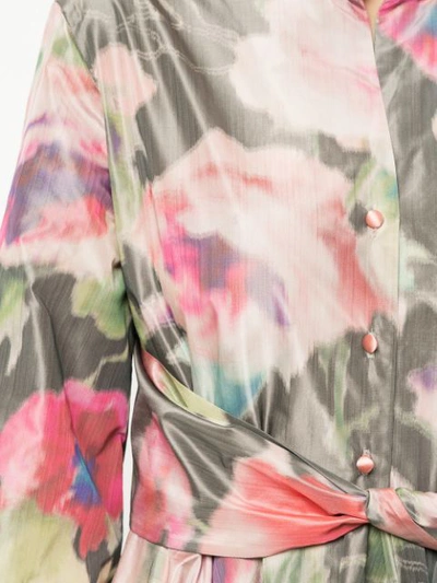 Shop Alexis Mabille Long Floral Gown - Multicolour