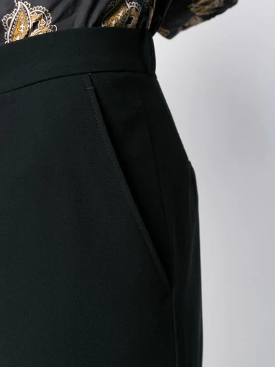 Shop Etro Flared Trousers In Black