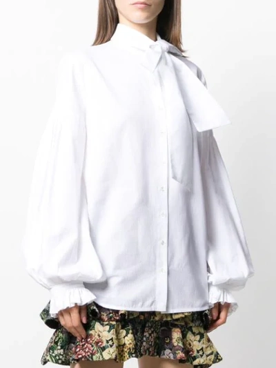 Shop Wandering Bow Tie Shirt In White
