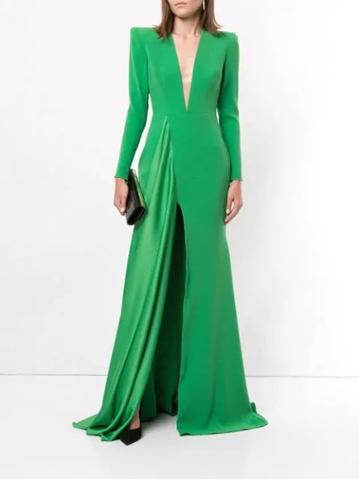 ALEX PERRY LINDY DRESS - 绿色