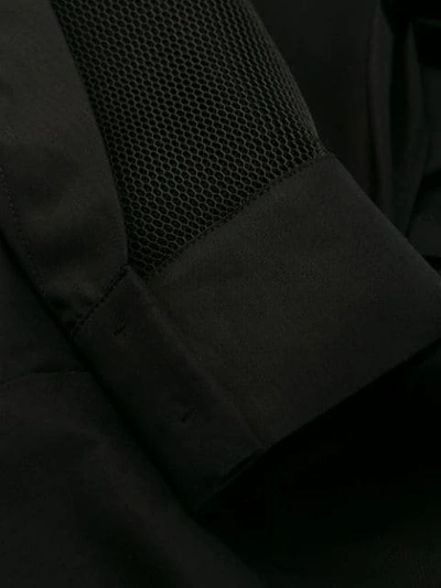 Shop Fendi Belted Neck Draped Blouse In Black