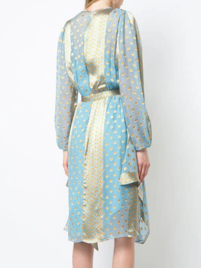 Shop Diane Von Furstenberg Printed Handkerchief Hem Dress In Blue