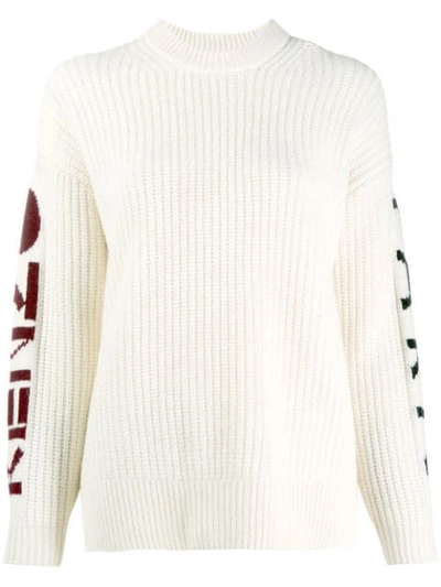 Shop Kenzo Grob Gestrickter Pullover In 03 Ecru