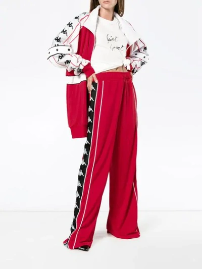 Faith Connexion X Kappa Side Panel Track Trousers In Red | ModeSens