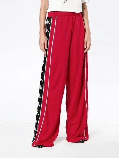 Shop Faith Connexion X Kappa Side Panel Track Pants In Red