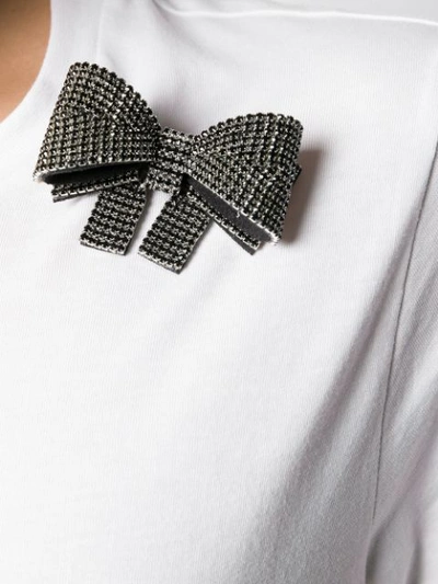 Shop Pinko Bow Embellishment T In White