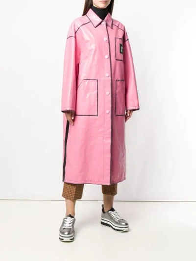 Shop Prada Oversized Coat In Pink