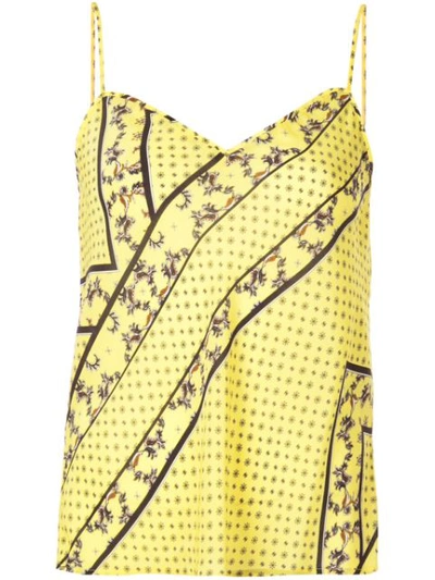 Shop Ganni Patterned Camisole In Yellow