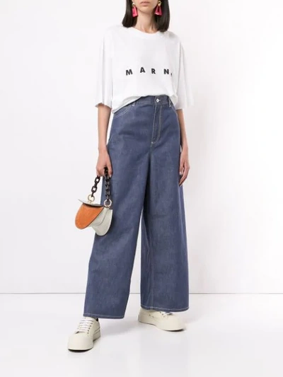 Shop Marni Wide-leg Jeans In Blue