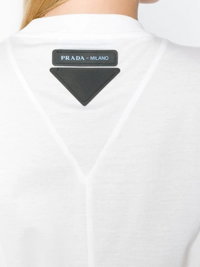 Shop Prada Logo Patch T In White