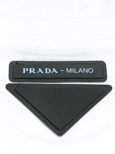 Shop Prada Logo Patch T In White