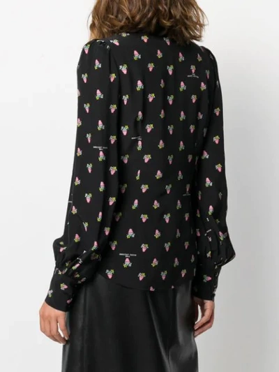 Shop Marc Jacobs The Floral-print Loose-fit Blouse In Black