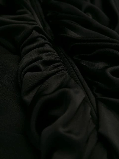 Shop Versace Draped Midi Dress In A1008 Black