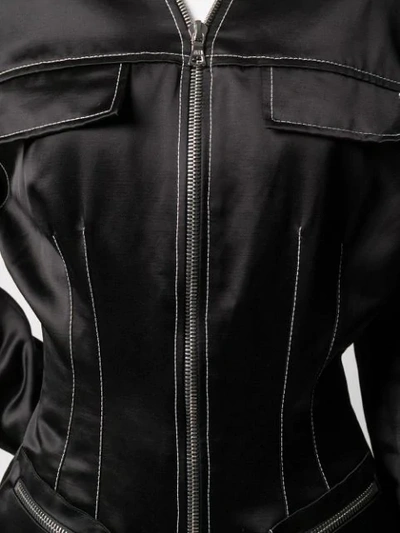 Shop David Koma Structured Jumpsuit In Black