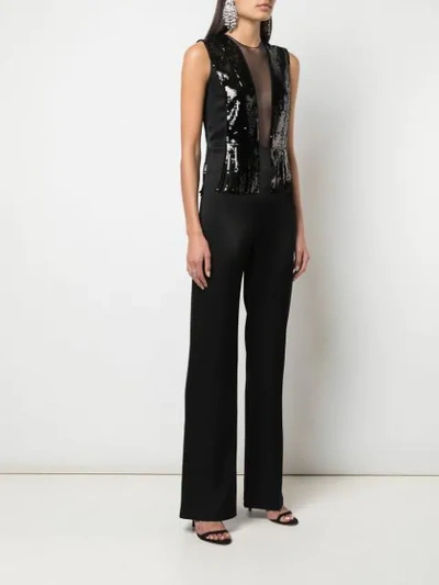 Shop Galvan Verzierter Jumpsuit In Black