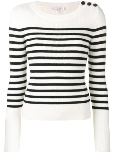 Shop Frame Striped Sweater In White