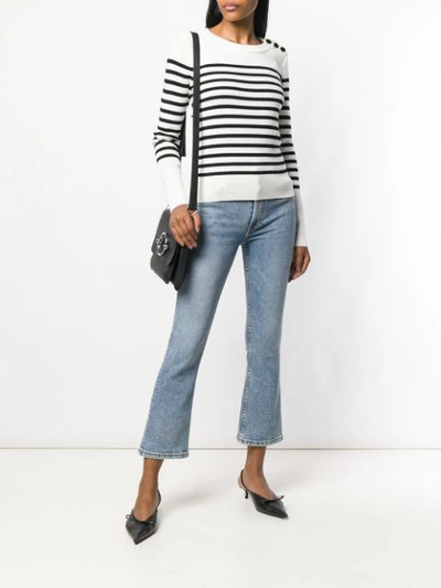Shop Frame Striped Sweater In White