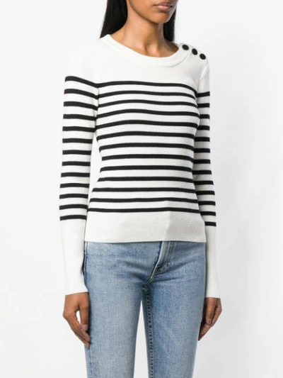 Shop Frame Striped Sweater In White