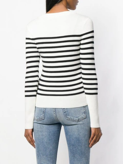 Shop Frame Striped Sweater In White