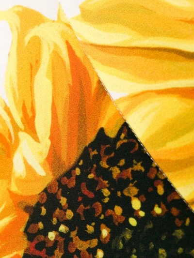 Shop Dolce & Gabbana Sunflower Print Skirt  In Yellow