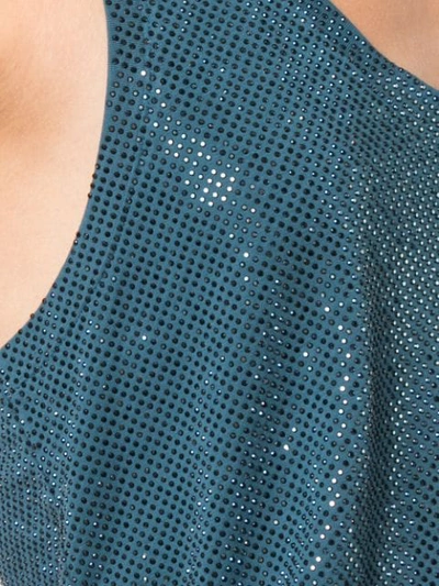 Shop Alexandre Vauthier Sparkle Tank Top In Blue