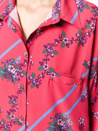 floral stripe shirt