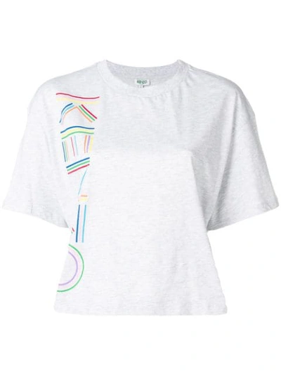 Shop Kenzo T-shirt Mit Logo-print - Grau In Grey