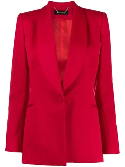 Shop Styland Shawl Lapel Blazer In Red