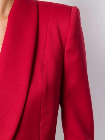 Shop Styland Shawl Lapel Blazer In Red