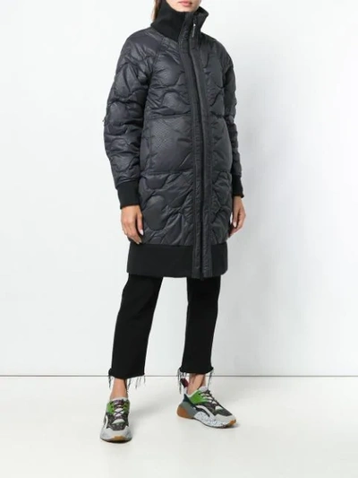 Shop Adidas By Stella Mccartney Quilted Coat - Black