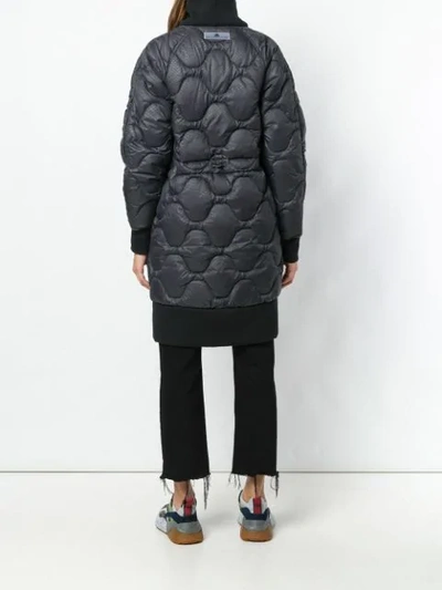 Shop Adidas By Stella Mccartney Quilted Coat - Black