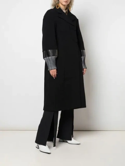 Ellery Oversized Midi Coat In Black