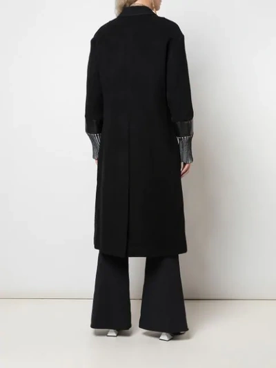 Ellery Oversized Midi Coat In Black