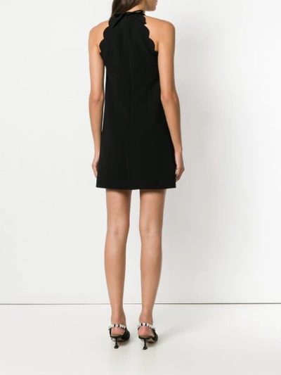 Shop Miu Miu Scalloped Halter Dress - Black