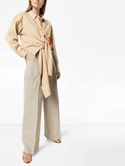 Shop Jacquemus Moyo Tailored Trousers In Grey