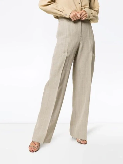 Shop Jacquemus Moyo Tailored Trousers In Grey