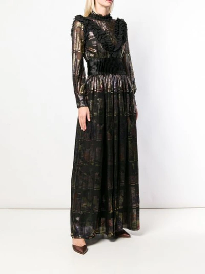 Shop Genny Victorian Flared Dress In Black