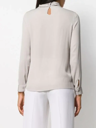 Shop Fabiana Filippi Turtle Neck Sweatshirt In Grey