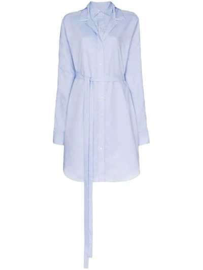 Shop Y/project Layered Shirt Dress In F40 Light Blue