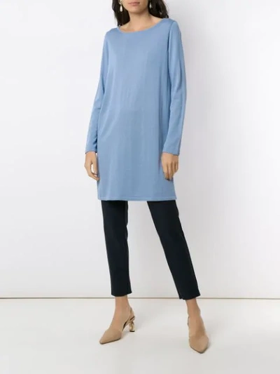 Shop Alcaçuz Neriah Knit Blouse In Blue