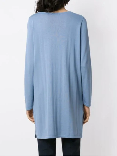 Shop Alcaçuz Neriah Knit Blouse In Blue