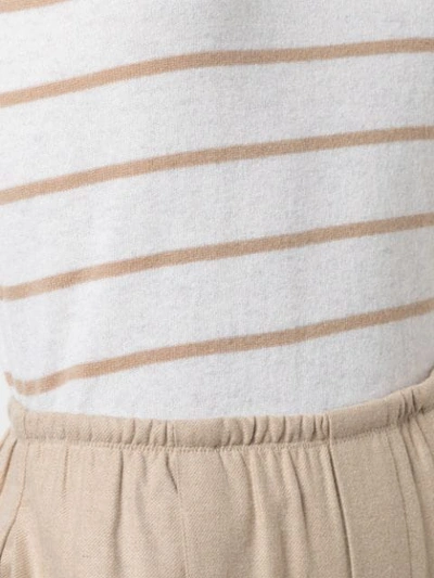 Shop Vince Striped Cashmere Sweater In Neutrals