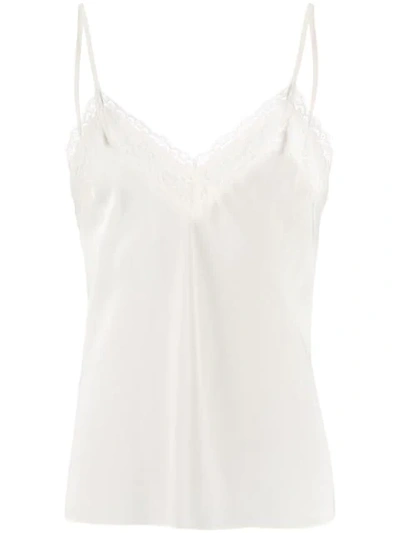 Shop Zimmermann Lace Trim Camisole In Pearl