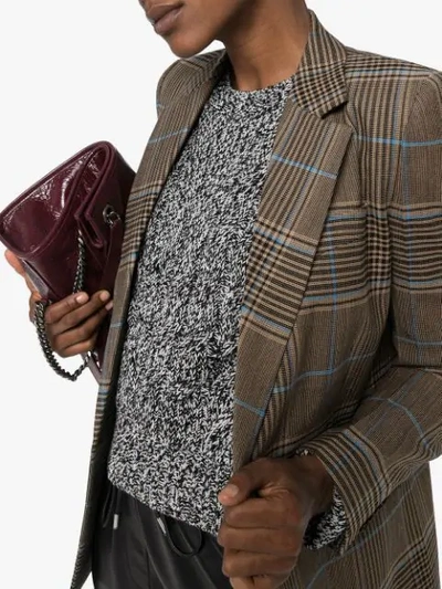 Shop Givenchy Double-breasted Check Jacket In Brown