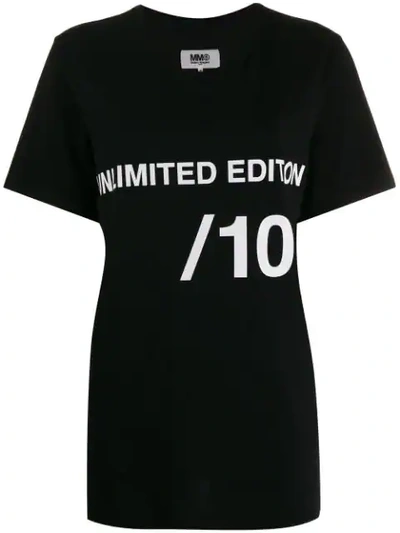 Shop Mm6 Maison Margiela Unlimited Edition Print T-shirt In Black